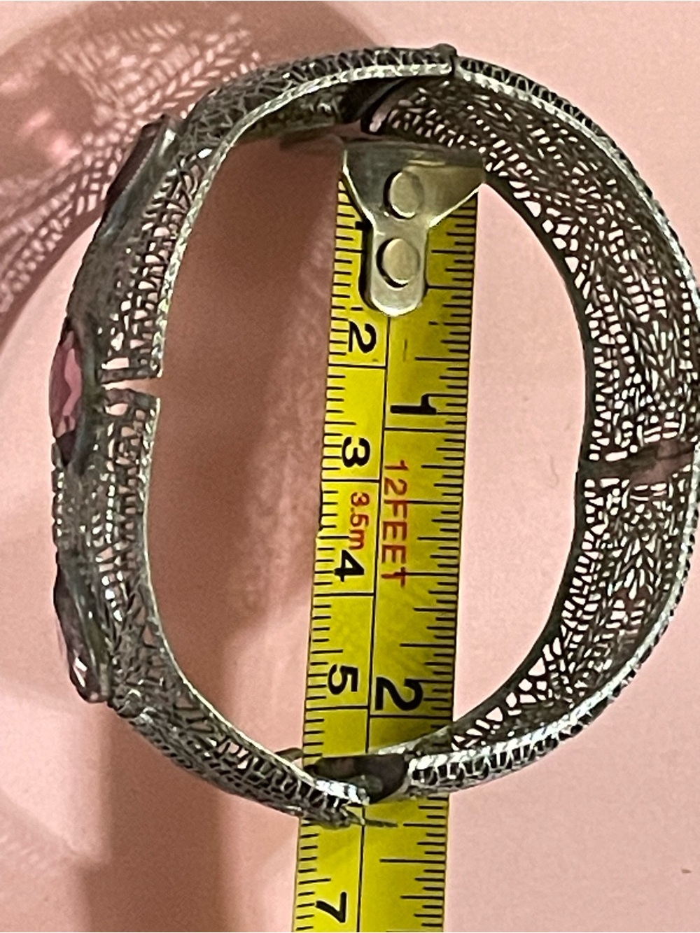 Vintage Filigree Bangle Bracelet #8218 - Picture 7 of 11
